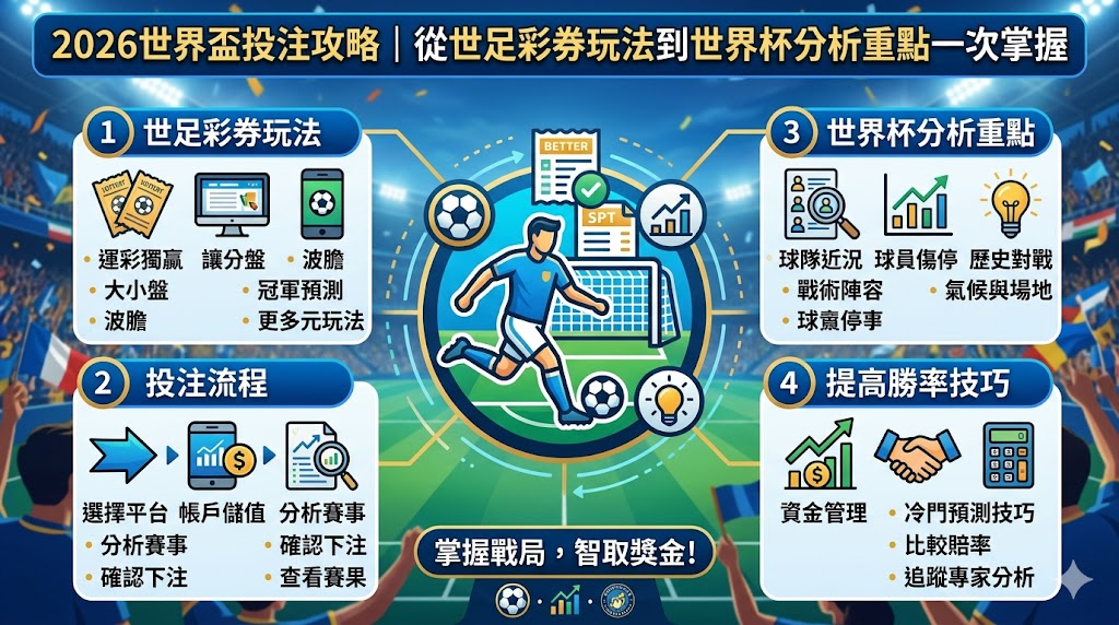 2026世界盃投注攻略｜從世足彩券玩法到世界杯分析重點一次掌握