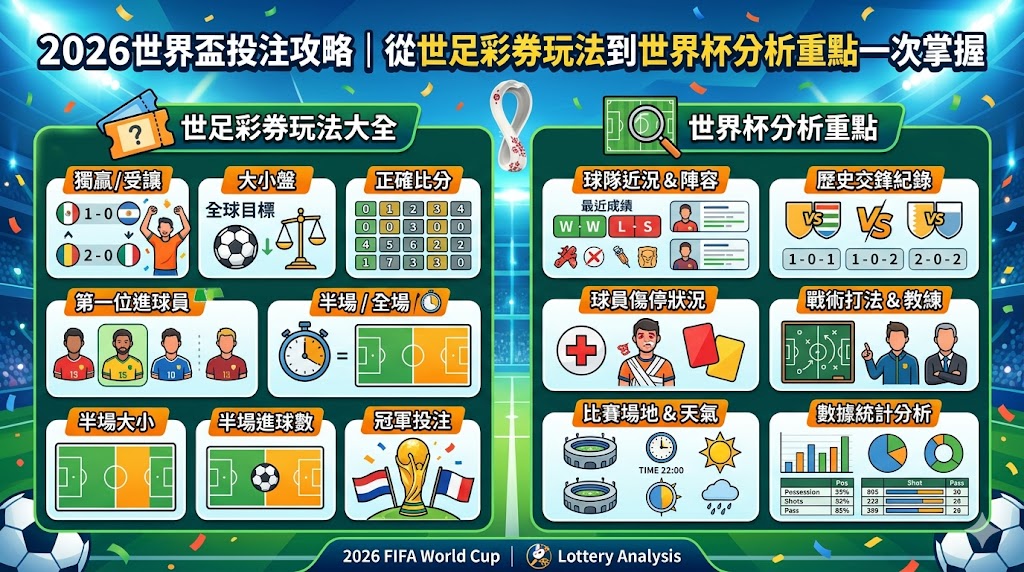 2026世界盃投注攻略｜從世足彩券玩法到世界杯分析重點一次掌握