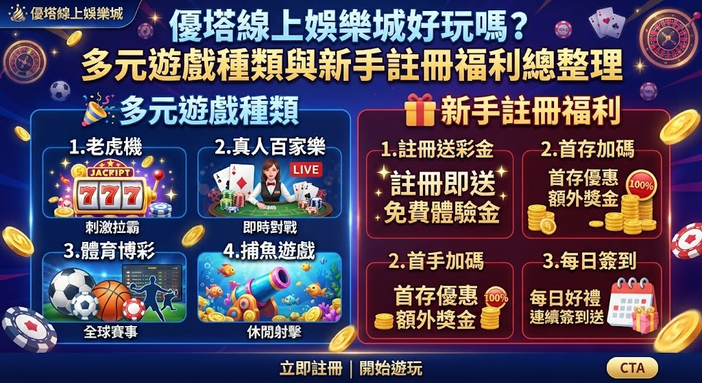 多元遊戲種類與新手註冊福利總整理