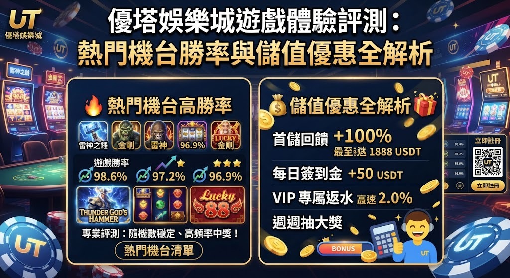 優塔娛樂城遊戲體驗評測：熱門機台勝率與儲值優惠全解析